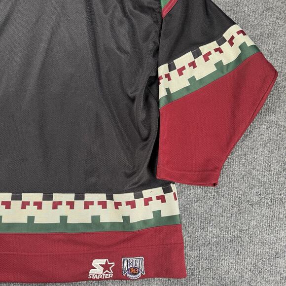Vintage Phoenix Coyotes Starter Jersey Men’s XL Black Embroidered 90s Kachina - Picture 8 of 12